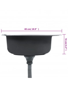 Lavello da Cucina con Filtro e Sifone in Acciaio Inox