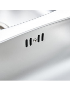 Lavello da Cucina Doppio con Filtro e Sifone in Acciaio Inox