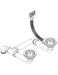 Lavello da Cucina in Granito Vasca Doppia Beige