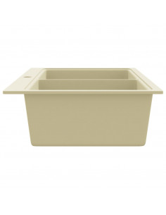 Lavello da Cucina in Granito Vasca Doppia Beige