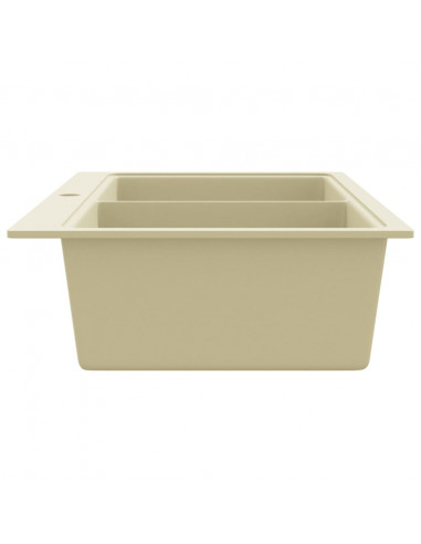 Lavello da Cucina in Granito Vasca Doppia Beige