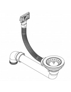 Lavello da Cucina in Granito Vasca Singola Bianco