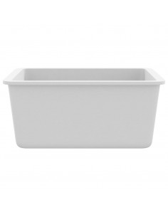 Lavello da Cucina in Granito Vasca Singola Bianco