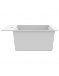 Lavello da Cucina in Granito Vasca Singola Bianco