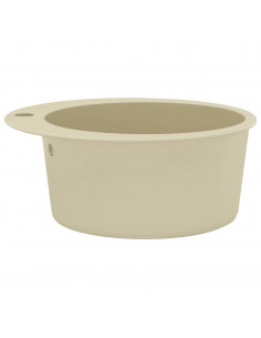 Lavello da Cucina in Granito Vasca Singola Tonda Beige