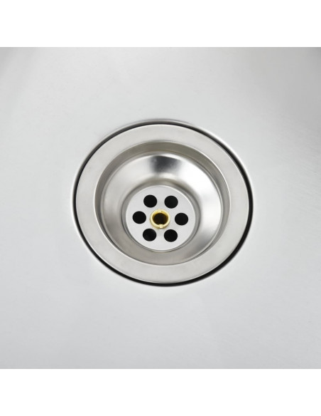 Lavello da Cucina Lavorato a Mano in Acciaio Inox