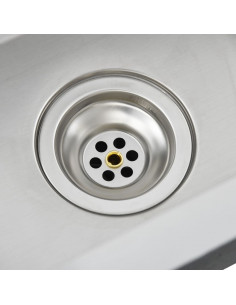 Lavello da Cucina Lavorato a Mano in Acciaio Inox