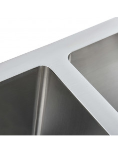 Lavello da Cucina Lavorato a Mano in Acciaio Inox