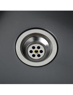 Lavello da Cucina Nero in Acciaio Inossidabile