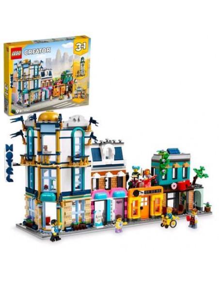 LEGO CREATOR STRADA PRINCIPALE 3 IN 1 CON 4 EDIFICI E 6 MINIFIGURE