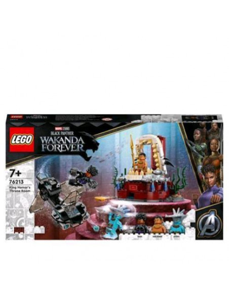 LEGO MARVEL LA STANZA DEL TRONO DI RE NAMOR BLACK PANTHER CON SOTTOMARINO E 3 MINIFIGURE