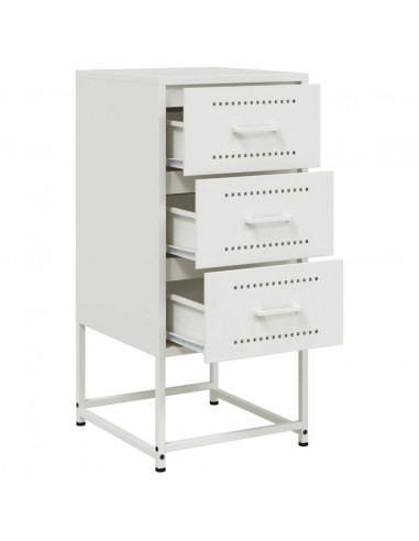 Comodini 2 pz Bianchi 36x39x78 cm in Acciaio