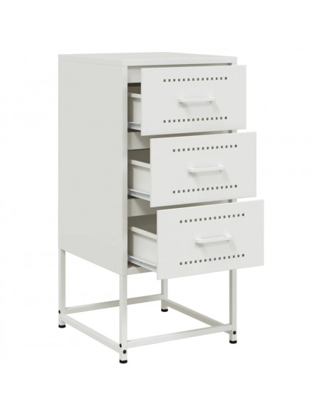 Comodini 2 pz Bianchi 36x39x78 cm in Acciaio