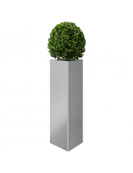 Fioriera da Giardino Triangolare 30x26x75 cm in Acciaio Zincato