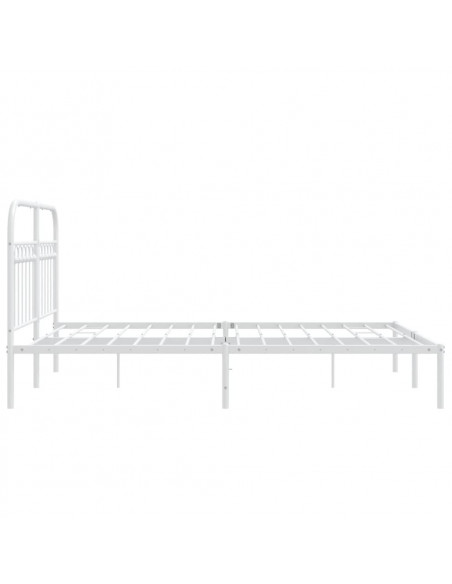 Giroletto con Testiera Metallo Bianco 135x190 cm