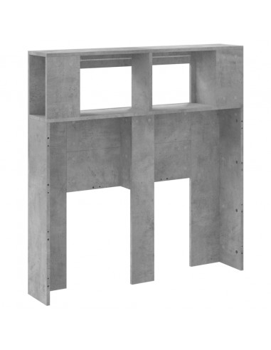 Testiera LED Grigio Cemento 100x18,5x103,5 cm Legno Multistrato