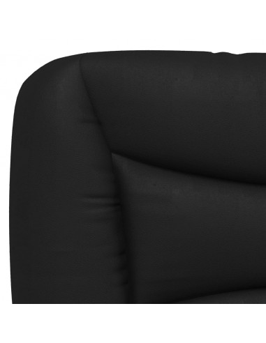 Giroletto con Testiera Nero 90x200 cm in Similpelle