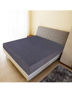 Lenzuola con Angoli Jersey 2 pz Antracite 180x200 cm Cotone