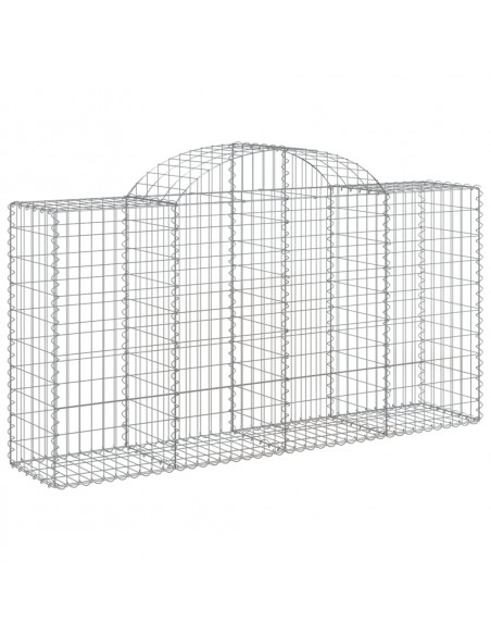 Cesti Gabbioni ad Arco 5 pz 200x50x100/120 cm Ferro Zincato