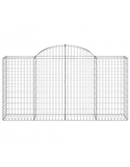 Cesti Gabbioni ad Arco 5 pz 200x50x100/120 cm Ferro Zincato