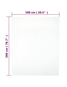 Lenzuolo con Angoli Jersey Bianco 100x200 cm Cotone