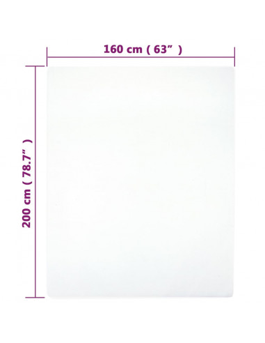 Lenzuolo con Angoli Jersey Bianco 160x200 cm Cotone