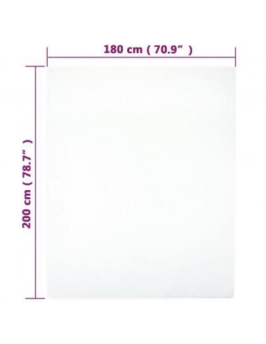 Lenzuolo con Angoli Jersey Bianco 180x200 cm Cotone