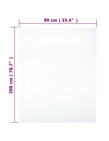 Lenzuolo con Angoli Jersey Bianco 90x200 cm Cotone