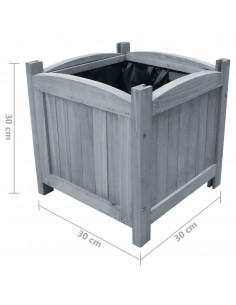 Letti Rialzati da Giardino 2 pz 30x30x30 cm in Legno di Abete