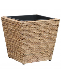 Letti Rialzati da Giardino 3 pz in Giacinto Intrecciato