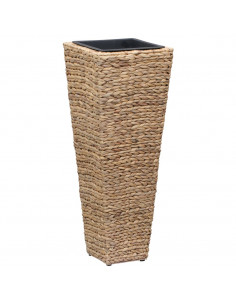 Letti Rialzati da Giardino 3 pz in Giacinto Intrecciato Marrone