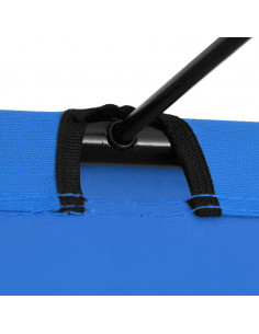 Lettini Campeggio 2 pz 180x60x19 cm Tessuto Oxford Acciaio Blu