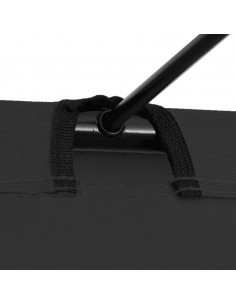 Lettini Campeggio 2 pz 180x60x19 cm Tessuto Oxford Acciaio Nero
