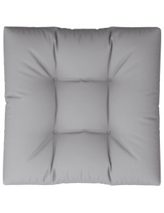 Cuscino per Pallet Grigio 70x70x12 cm in Tessuto