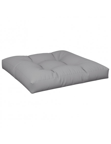 Cuscino per Pallet Grigio 70x70x12 cm in Tessuto