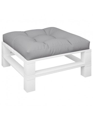 Cuscino per Pallet Grigio 70x70x12 cm in Tessuto