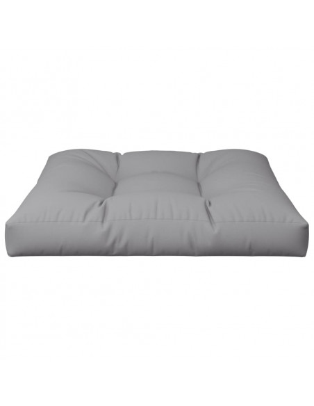 Cuscino per Pallet Grigio 70x70x12 cm in Tessuto
