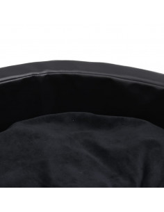 Lettino per Cani Nero 79x70x19 cm in Peluche e Similpelle