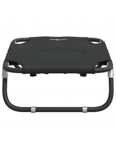 Lettino per Cani Pieghevole Tessuto Oxford Antracite e Acciaio