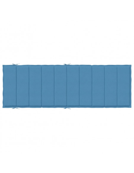 Cuscino per Lettino Prendisole Blu Mélange 186x58x4cm Tessuto