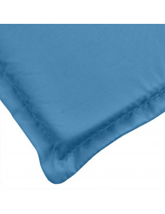Cuscino per Lettino Prendisole Blu Mélange 200x60x4 cm Tessuto