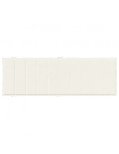 Cuscino per Lettino Prendisole Crema Mélange 186x58x4cm Tessuto