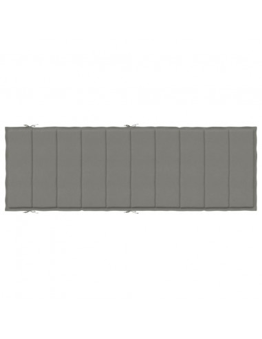 Cuscino per Lettino Prendisole Grigio Scuro Mélange 186x58x4cm