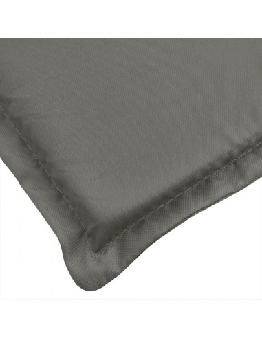 Lettino Prendisole con Cuscino Grigio Scuro Mélange 200x60x4 cm