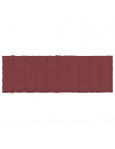 Cuscino per Lettino Prendisole Rosso Vino Mélange 186x58x4cm