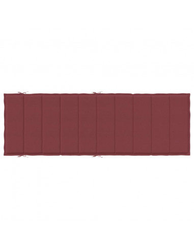Cuscino per Lettino Prendisole Rosso Vino Mélange 186x58x4cm
