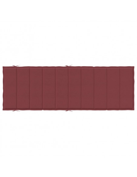 Cuscino per Lettino Prendisole Rosso Vino Mélange 186x58x4cm