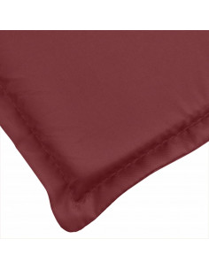 Cuscino per Lettino Prendisole Rosso Vino Mélange 200x70x4cm