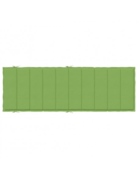 Lettino Prendisole con Cuscino Verde Mélange 186x58x3cm Tessuto