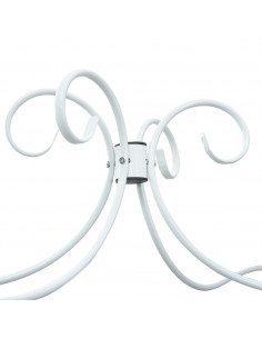 Letto a Baldacchino Bianco in Metallo 180x200 cm